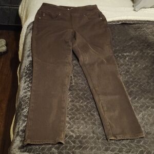 Belle by Kim Gravel Brown Trousers